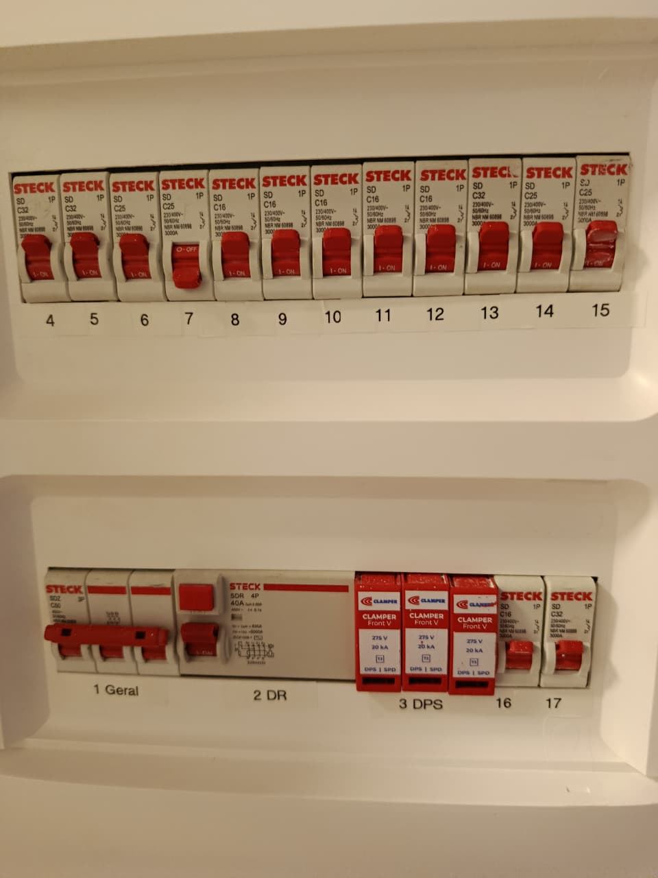 Quadro elétrico organizado e identificado pela Conserta Lar